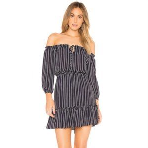 BB Dakota McKenna Off The Shoulder Striped Dress